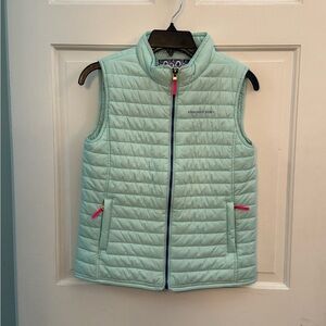 Vineyard Vines Kids' Light Aqua Quilted Vest size 14 Large
